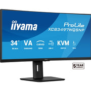 Iiyama ProLite Curved Monitor XCB3497WQSNP-B1 34" VA Ultra-Wide Screen with KVM Switch - image 2 - Target MOIIY-XCB3497WQ
