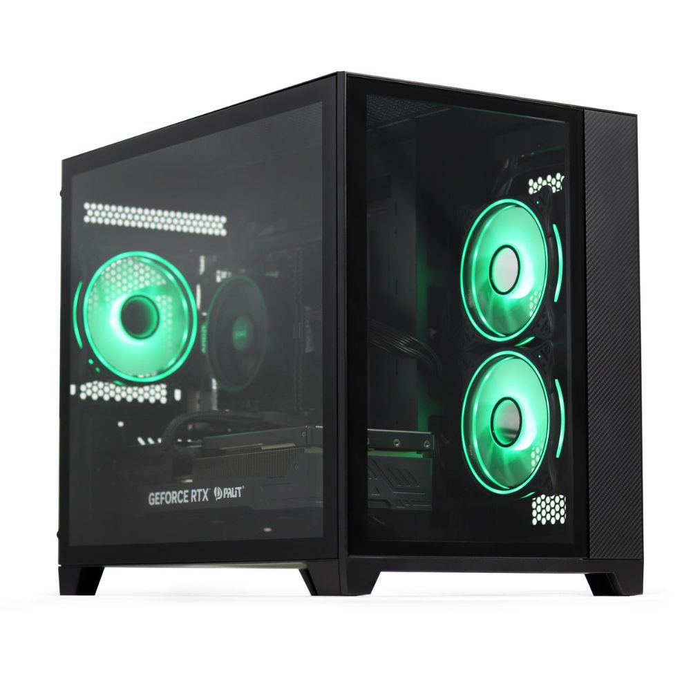 Refurbished Gaming PC - Desktop Computer, Intel i5 6th Gen, NVIDIA RTX 5060 8GB, 16GB DDR4, 500GB SSD, Windows 11, 500W 80+ PSU, WiFi, Akira, Black