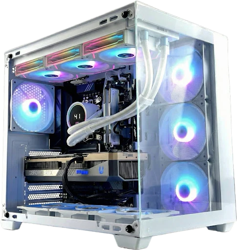 Gaming PC - Desktop Computer, Ryzen 7 9800X3D, Nvidia RTX 5080, 32GB RAM, 1TB NVMe SSD, 850W 80+ PSU, WIFI, Windows 11, White