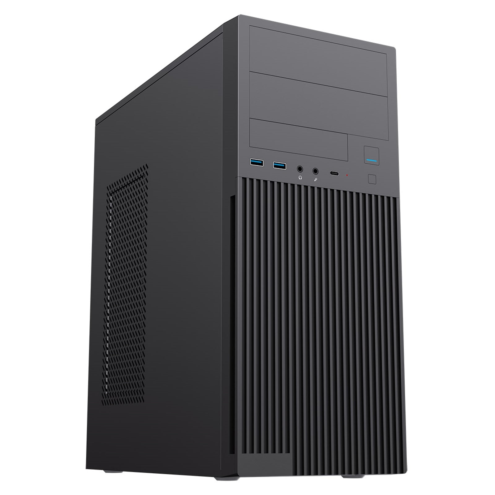 Cit Academy Mid-Tower Office PC Case With USB Type C and 80mm Rear Black Fan and 500W Power Supply… - image 1 - Target CACIT-ACADEMY