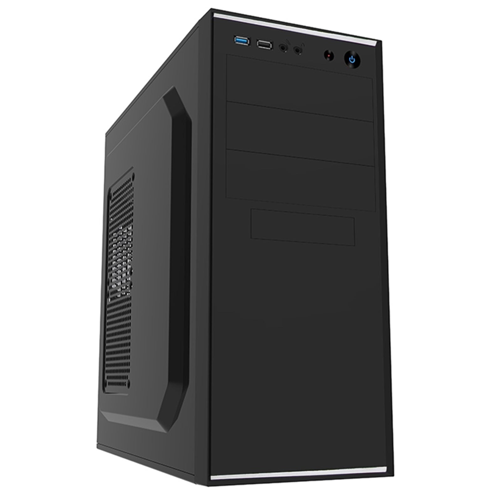 Cit Jet Stream Mid Tower 1 x USB 3.0 / 1 x USB 2.0 Black & Silver Case with 500W PSU PC Case - image 1 - Target CACIT-JETSTR-SIL