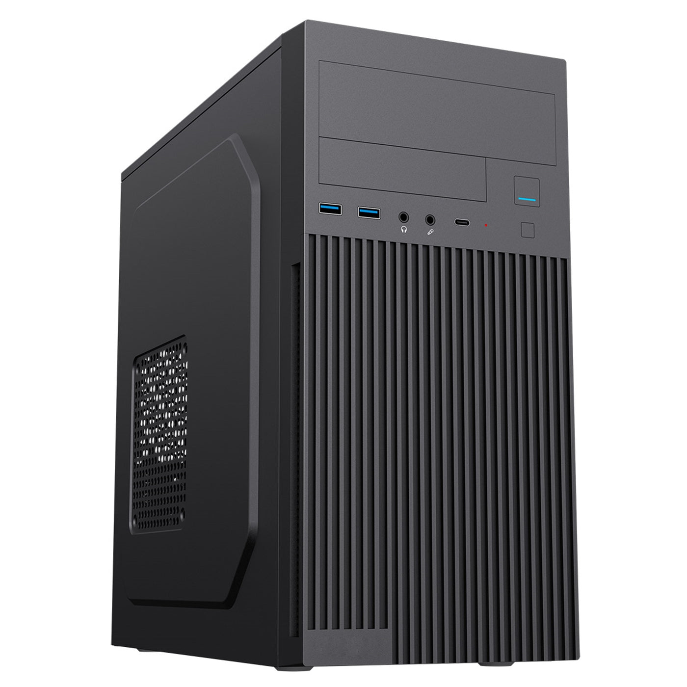 Cit Mentor Micro-ATX Office PC Case With USB Type C and 80mm Rear Black Fan Included - image 1 - Target CACIT-MENTOR