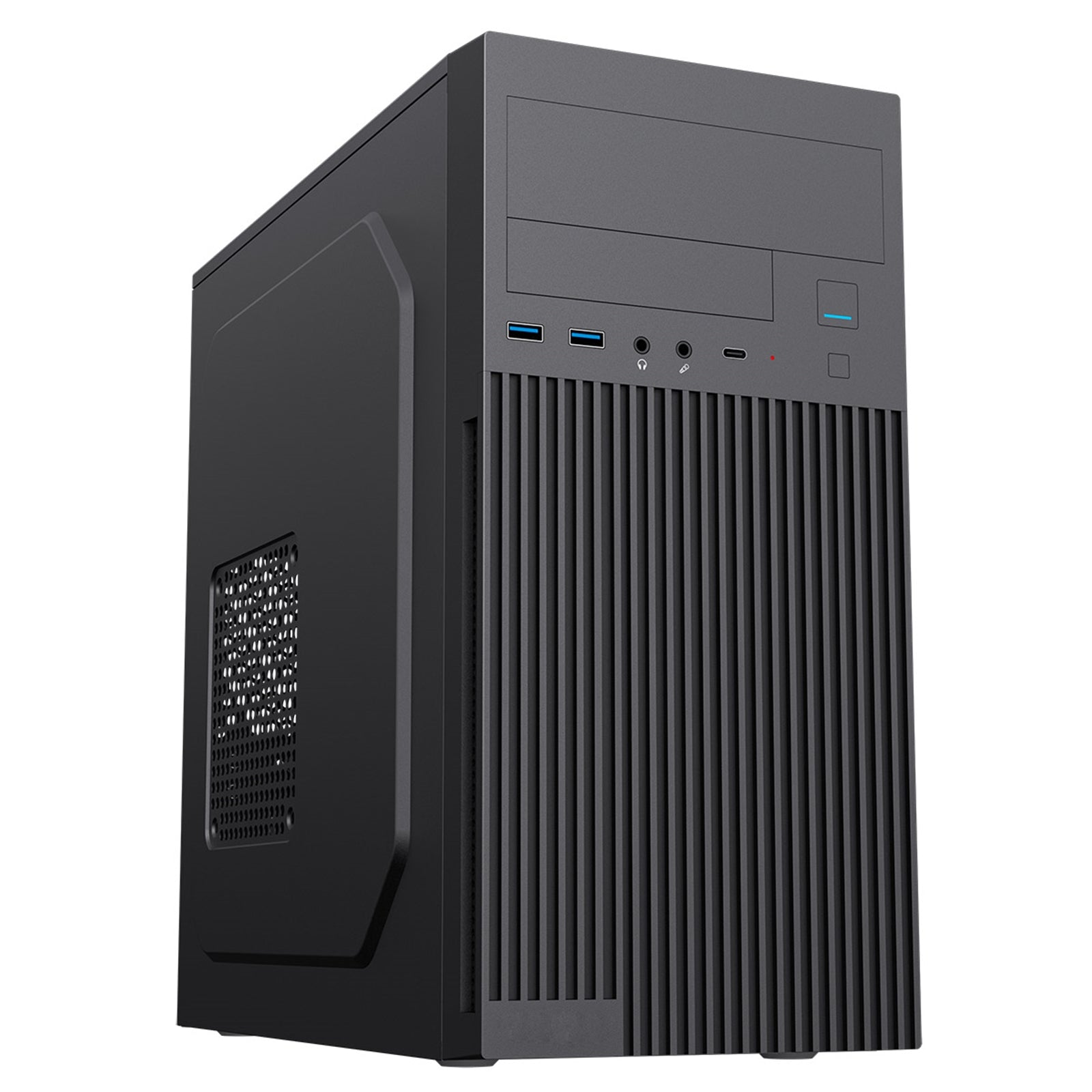 Cit Mentor Micro-ATX Office PC Case With USB Type C and 80mm Rear Black Fan Included - image 1 - Target CACIT-MENTOR