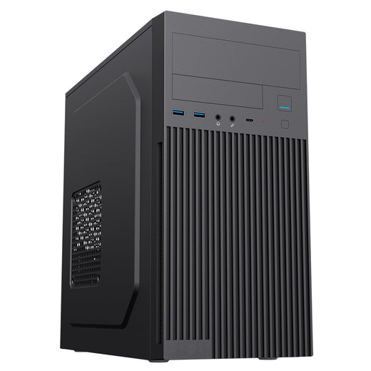 Cit Mentor Micro-ATX Office PC Case With USB Type C and 80mm Rear Black Fan Included - image 1 - Target CACIT-MENTOR