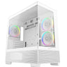 Deepcool CG380 3F Micro-ATX Gaming Case White Panoramic Tempered Glass Side Panel PC Case