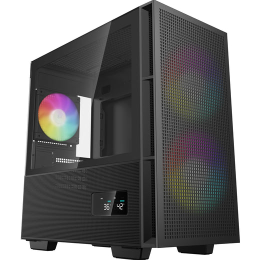 Deepcool CH360 Digital Gaming Case Black Mid Tower with Tempered Glass Side Window Panel PC Case - image 1 - Target CADEE-CH360DIGIT