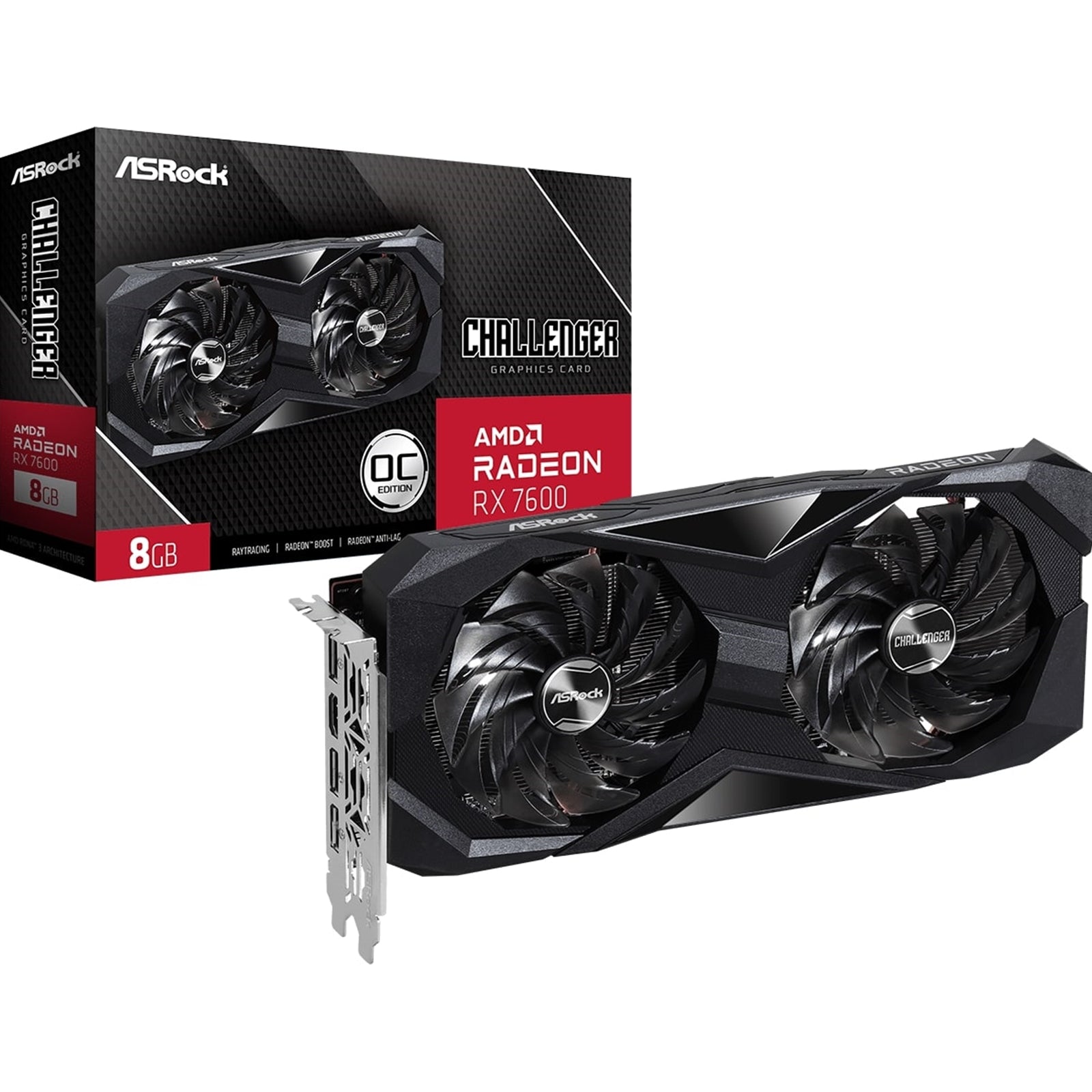 Asrock AMD Radeon RX 7600 Challenger 8GB OC Graphics Card - image 1 - Target GRASR-RX7600CL