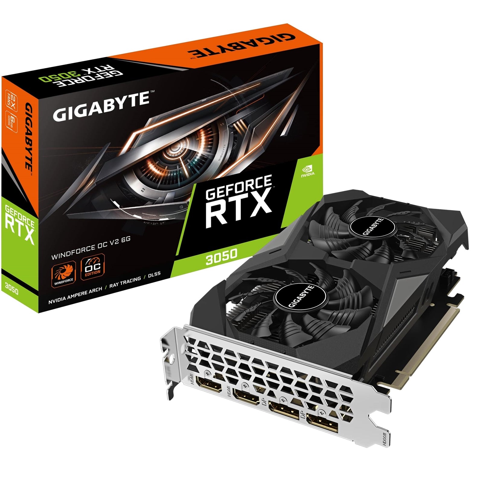 Gigabyte NVIDIA GeForce RTX 3050 WINDFORCE OC V2 6GB GDDR6 Graphics Card - image 1 - Target GRGIG-N3050WO6V2
