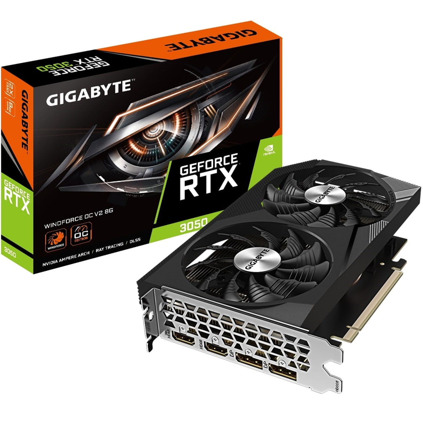 Gigabyte NVIDIA GeForce RTX 3050 WINDFORCE OC V2 8GB GDDR6 Graphics Card - image 1 - Target GRGIG-N3050WOC2