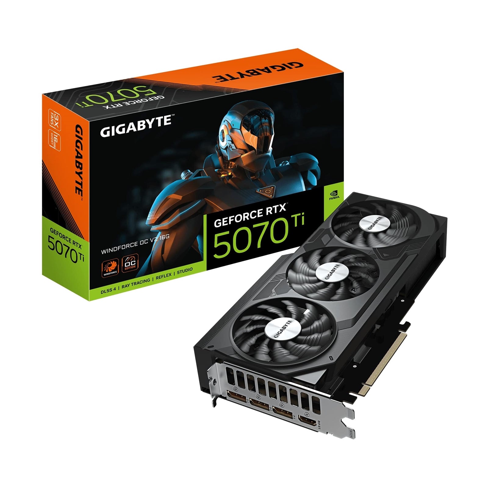 Gigabyte NVIDIA GeForce RTX 5070 Ti WINDFORCE OC V2 16GB GDDR7 Graphics Card - image 1 - Target GRGIG-N507TWF3OC