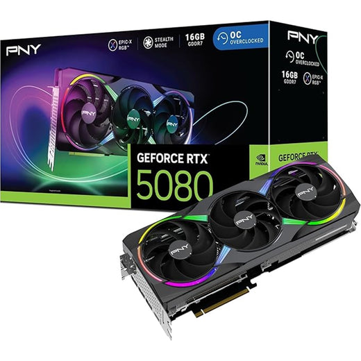 PNY NVIDIA GEFORCE RTX 5080 ARGB EPIC-X RGB OC 16GB Graphics Card - image 1 - Target GRPNY-VCG508016F