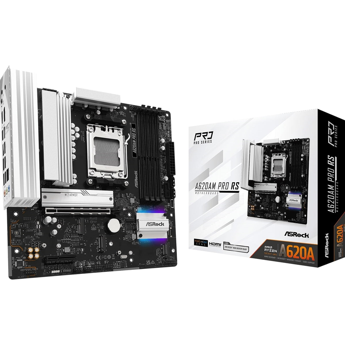 Asrock A620AM PRO RS AMD Socket AM5 Motherboard - image 1 - Target MBASR-A620AMPRRS