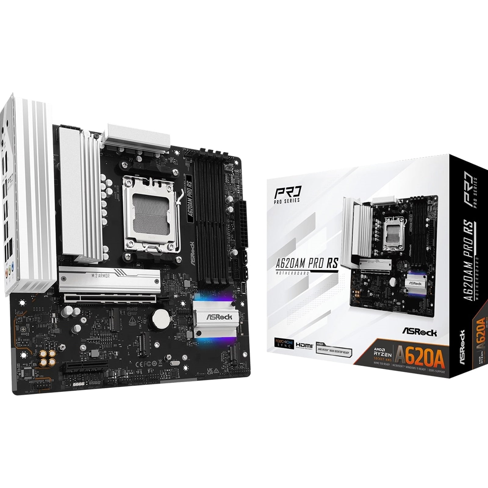 Asrock A620AM PRO RS AMD Socket AM5 Motherboard - image 1 - Target MBASR-A620AMPRRS