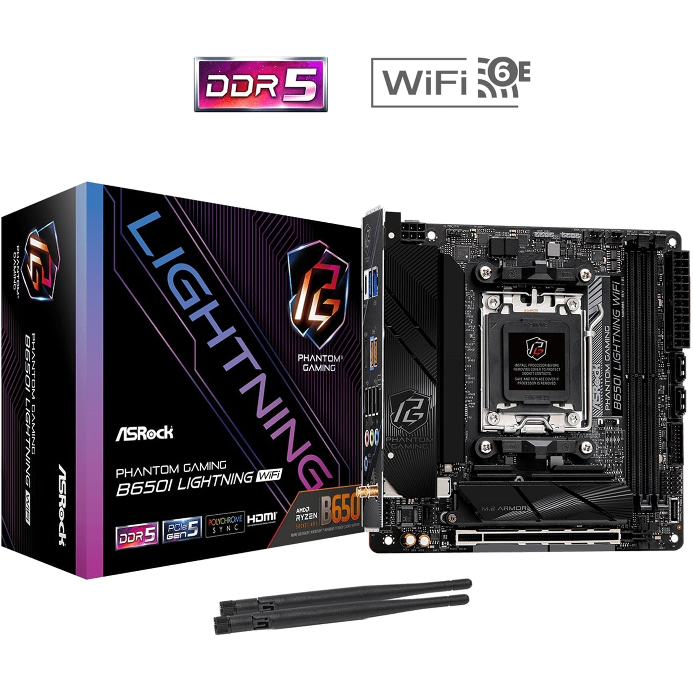 Asrock B650I LIGHTNING WIFI Mini ITX Motherboard - image 1 - Target MBASR-B650ILIGW