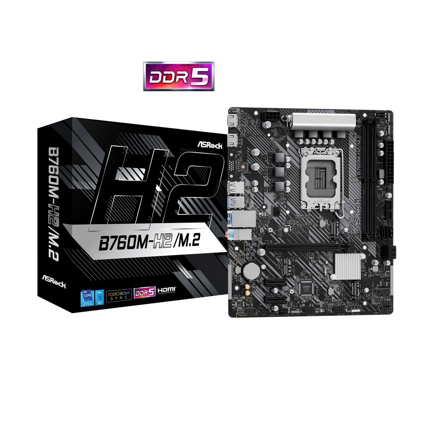 Asrock B760M-H2/M.2 Micro ATX Motherboard - image 1 - Target MBASR-B760H2M2