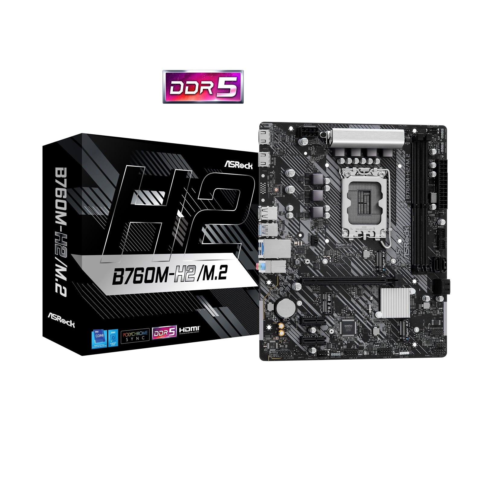Asrock B760M-H2/M.2 Micro ATX Motherboard - image 1 - Target MBASR-B760H2M2