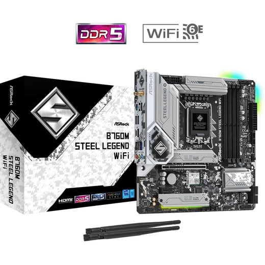 Asrock B760M Steel Legend WiFi Micro ATX Motherboard - image 1 - Target MBASR-B760MSTLWI