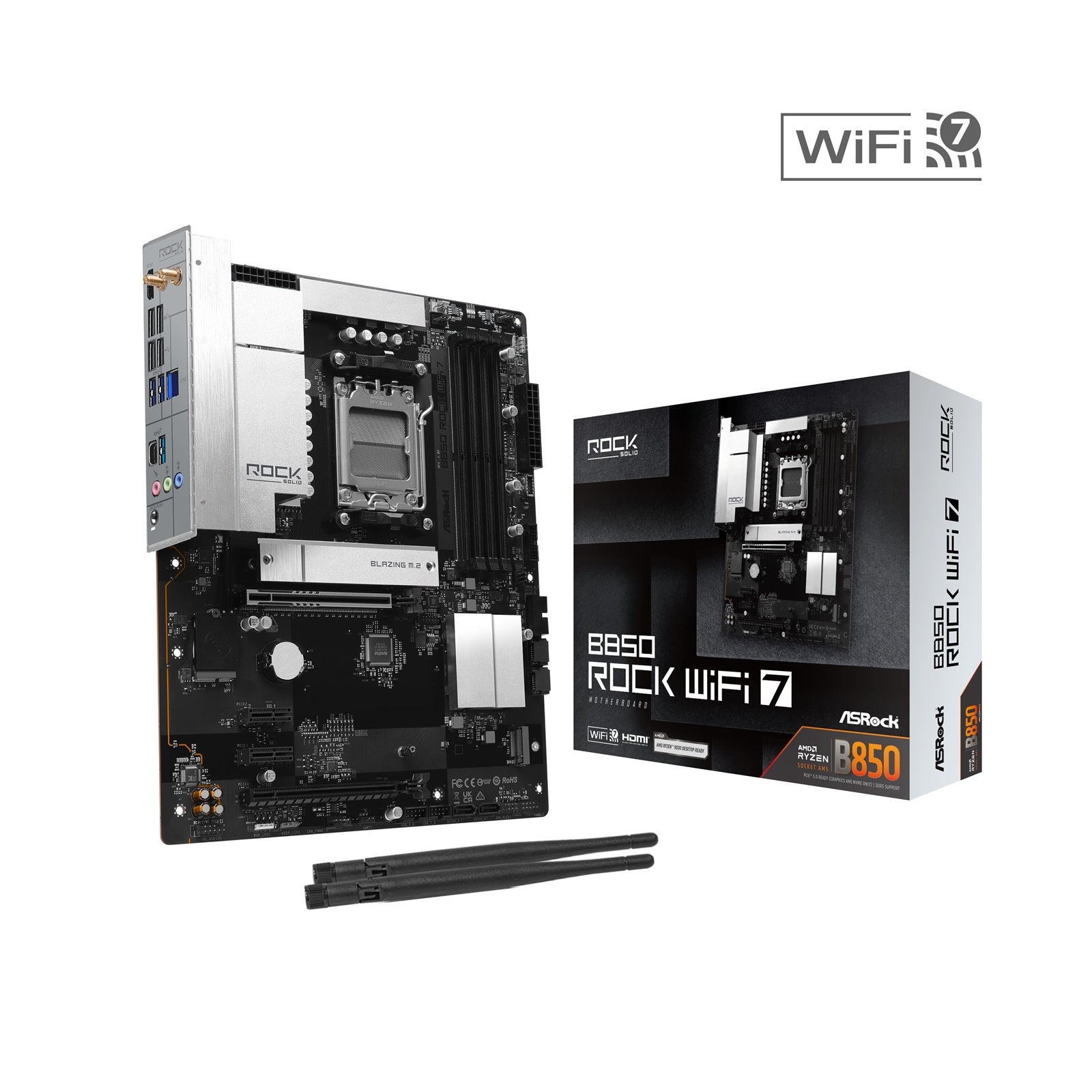 Asrock B850 Rock WiFi 7 ATX Motherboard - image 1 - Target MBASR-B850ROCKWF