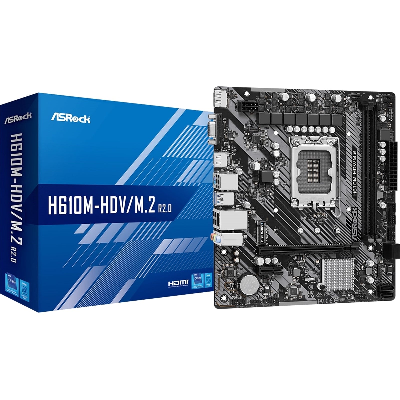 Asrock H610M-HDV/M.2 R2.0 Super Alloy Micro ATX Motherboard - image 1 - Target MBASR-H610MHDVM2