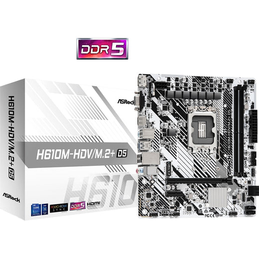 Asrock H610M-HDV/M.2+ D5 Micro ATX Motherboard - image 1 - Target MBASR-H610MHDVM5