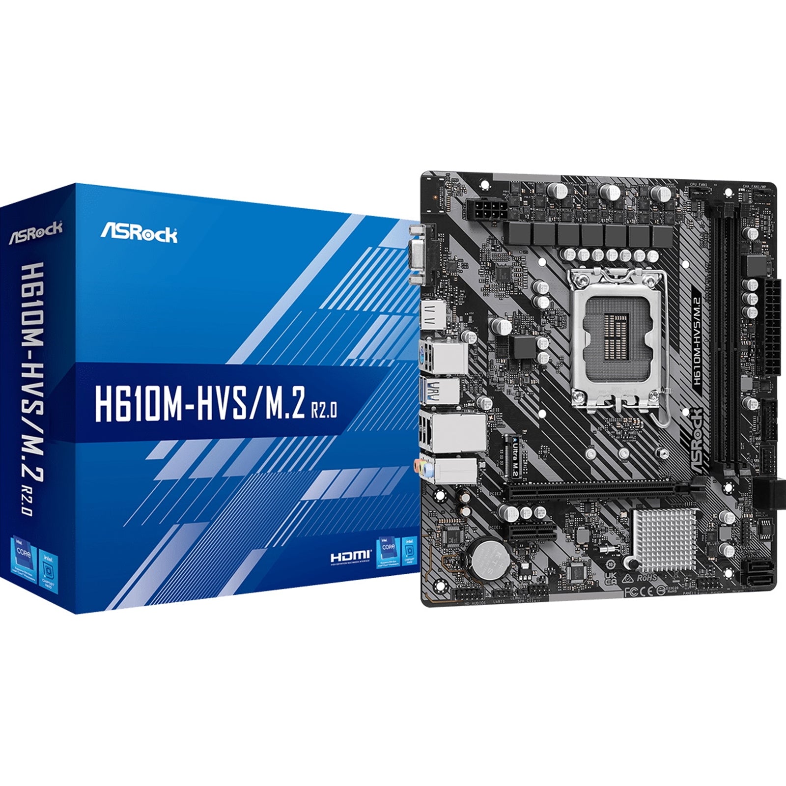 Asrock H610M-HVS/M.2 R2.0 Super Alloy Micro ATX Motherboard - image 1 - Target MBASR-H610MHVSM2