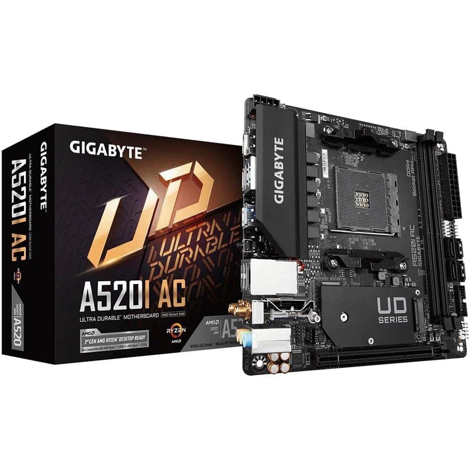 Gigabyte A520I AC Ultra Durable Mini ITX Motherboard - image 1 - Target MBGIG-A520IAC