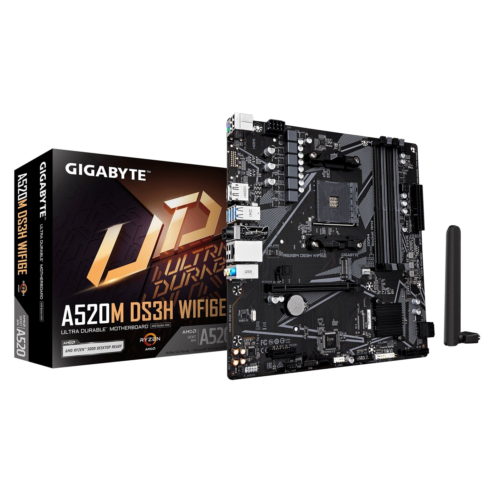 Gigabyte A520M DS3H WIFI6E Micro ATX Motherboard - image 1 - Target MBGIG-A520MDS3HW