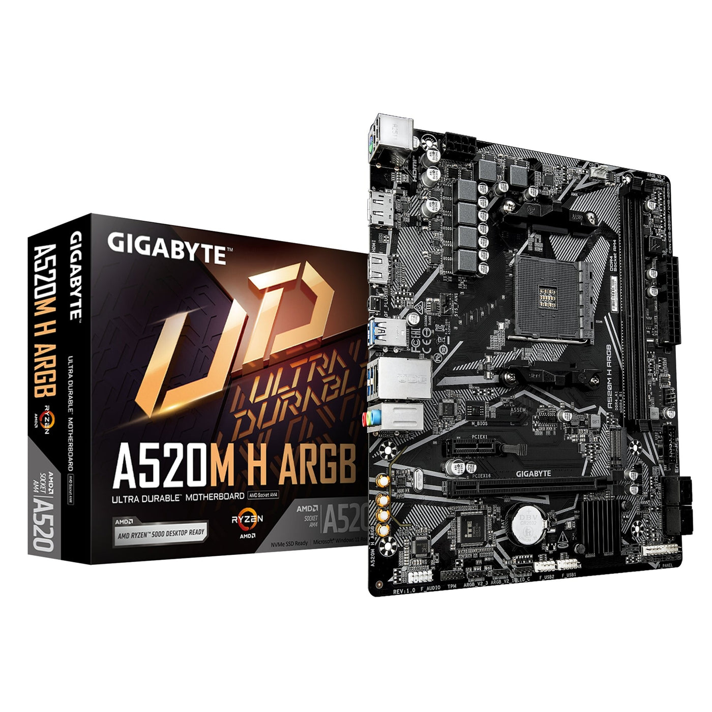 Gigabyte A520M H ARGB Micro ATX Motherboard - image 1 - Target MBGIG-A520MHARGB