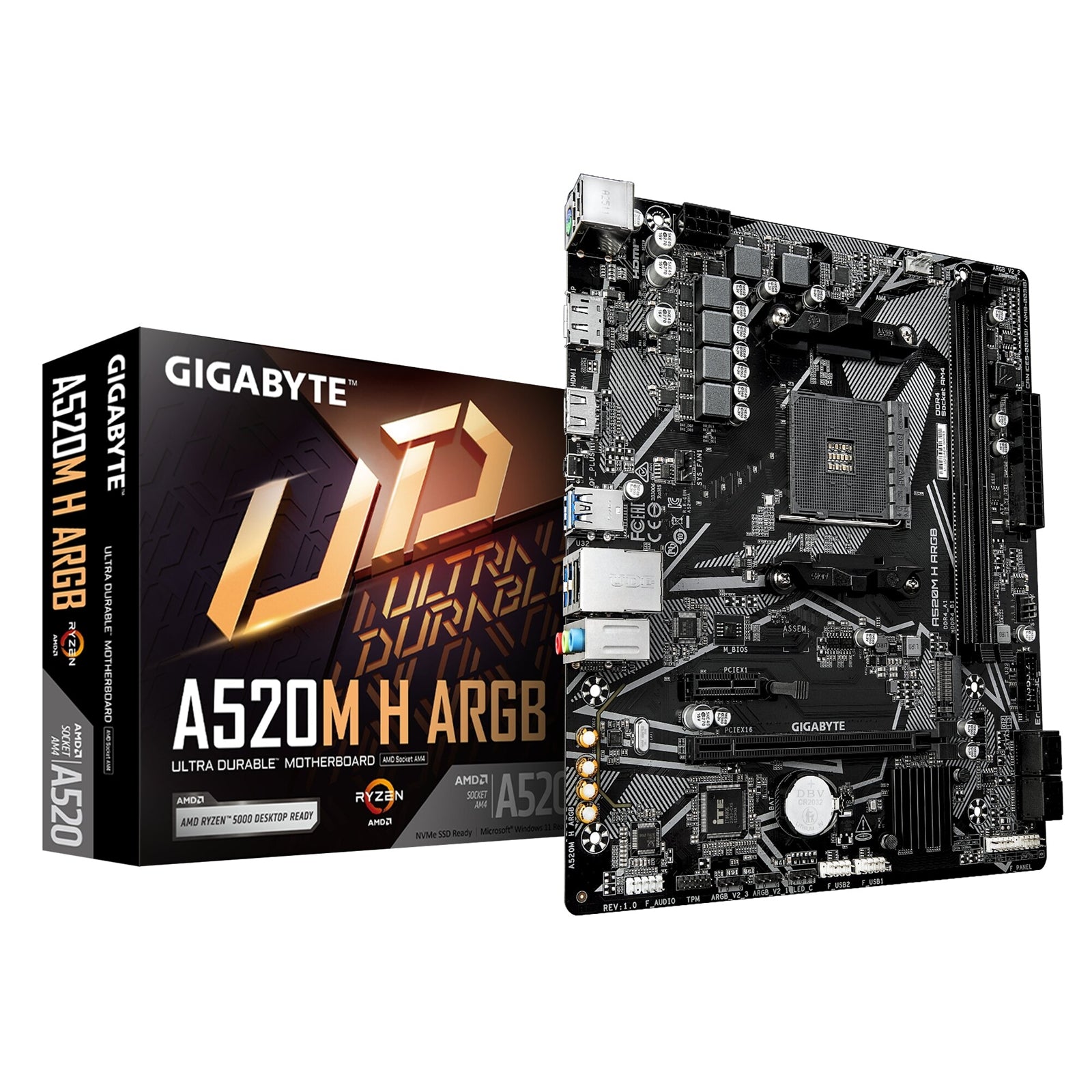 Gigabyte A520M H ARGB Micro ATX Motherboard - image 1 - Target MBGIG-A520MHARGB