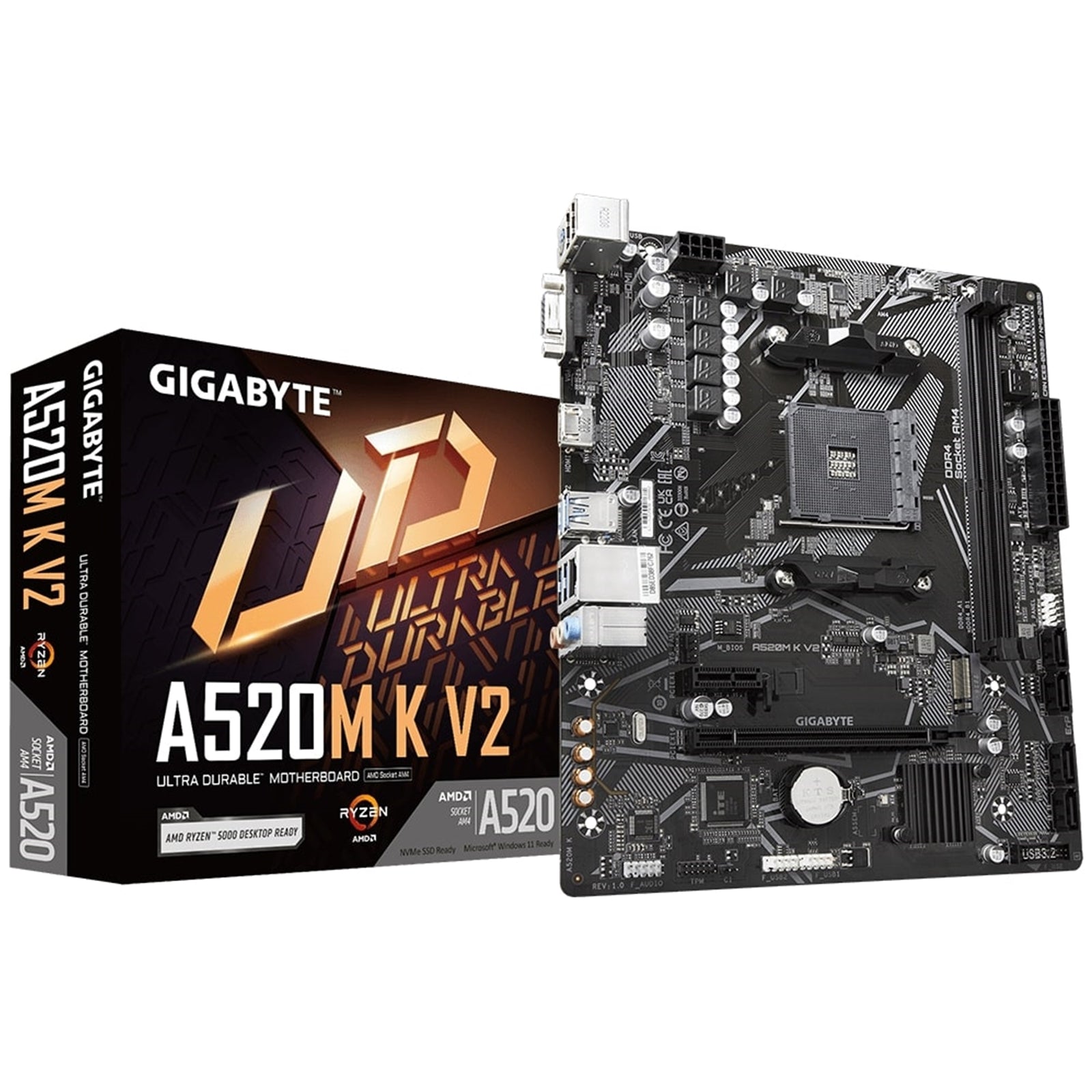 Gigabyte A520M K V2 Ultra Durable Micro ATX Motherboard - image 1 - Target MBGIG-A520MKV2