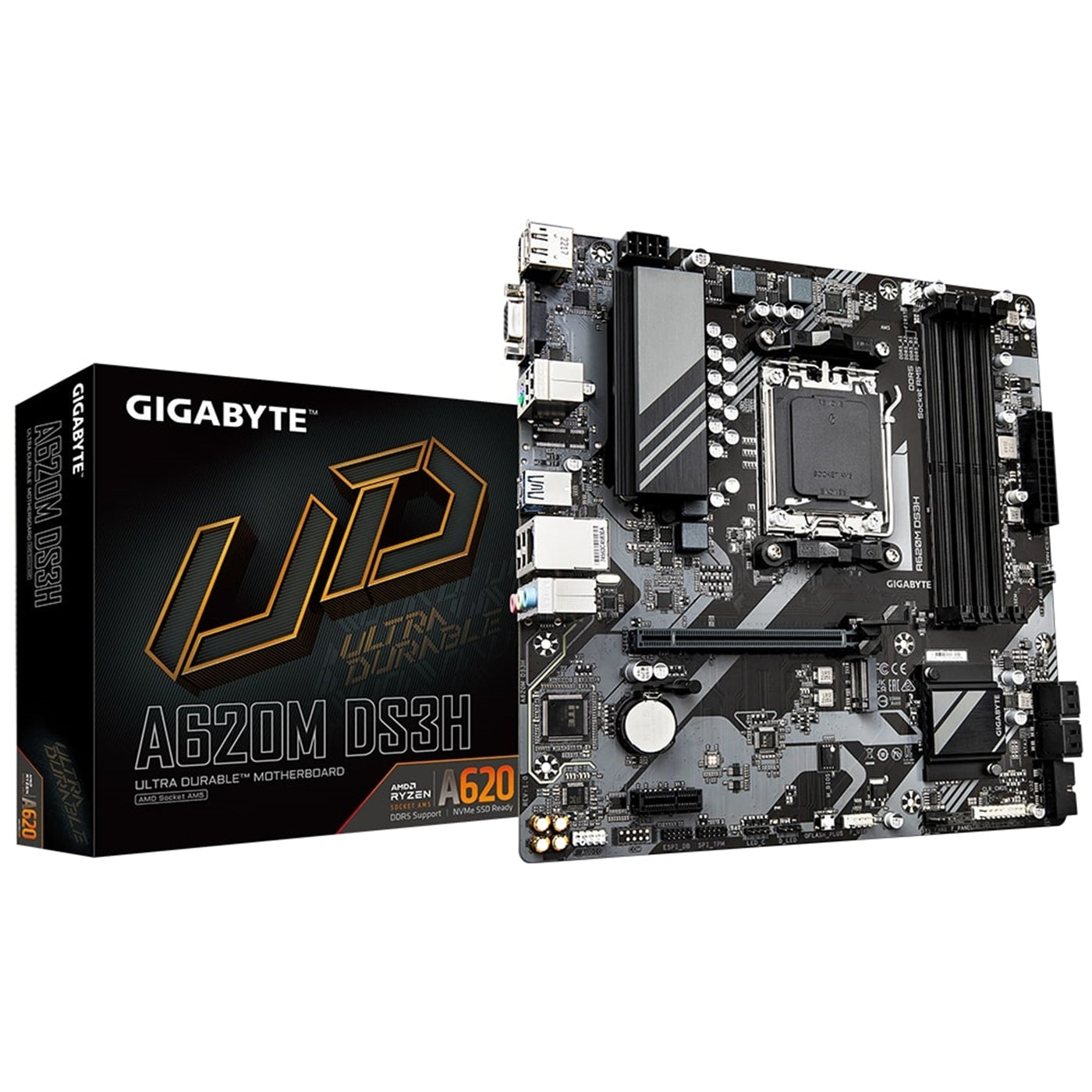 Gigabyte A620M DS3H Ultra Durable Micro ATX Motherboard - image 1 - Target MBGIG-A620MDS3H
