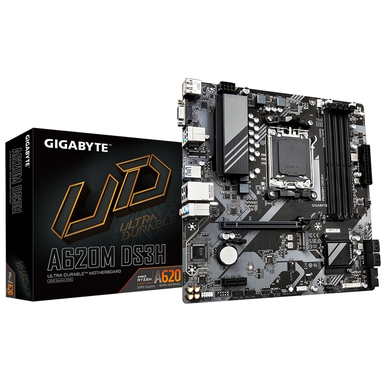 Gigabyte A620M DS3H Ultra Durable Micro ATX Motherboard - image 1 - Target MBGIG-A620MDS3H