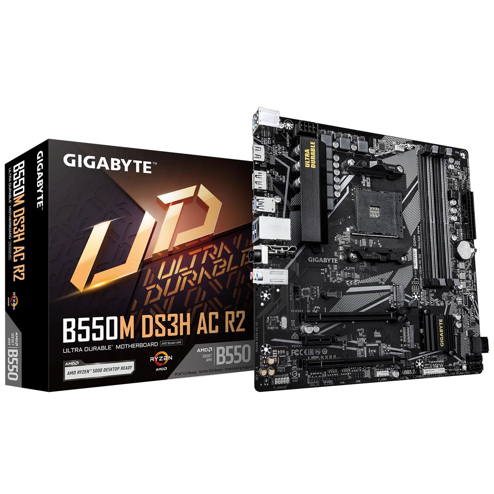 Gigabyte B550M DS3H AC R2 Ultra Durable Micro ATX Motherboard - image 1 - Target MBGIG-B550MDS3AC
