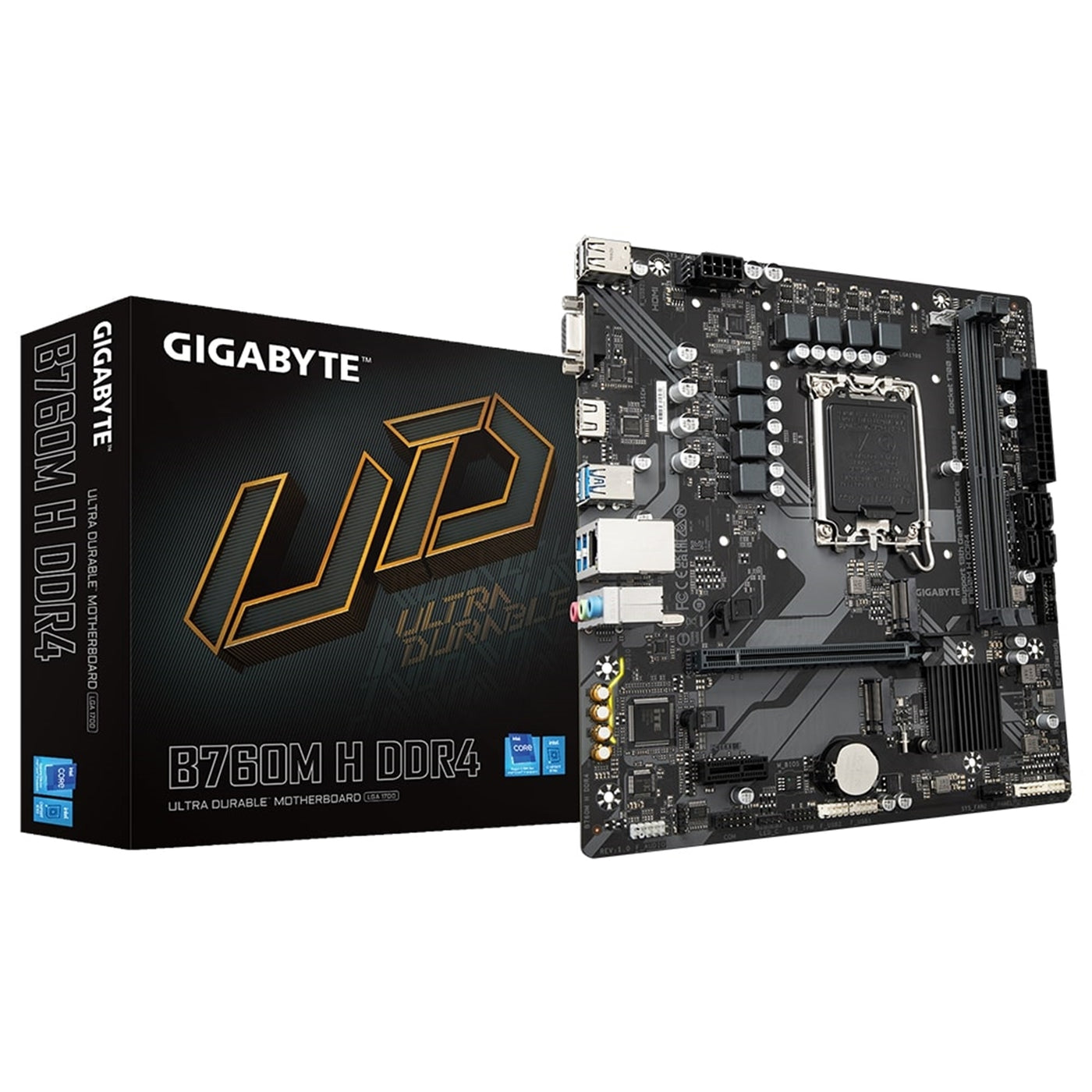 Gigabyte B760M H DDR4 Ultra Durable Micro ATX Motherboard - image 1 - Target MBGIG-B760MHD4