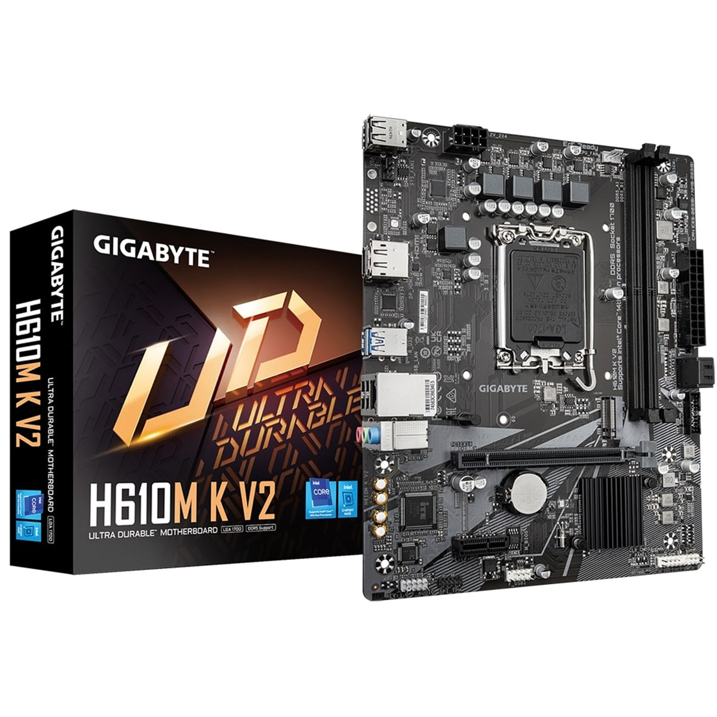Gigabyte H610M K V2 DDR5 Anti-Sulfur Resistor Micro ATX Motherboard - image 1 - Target MBGIG-H610MKV2