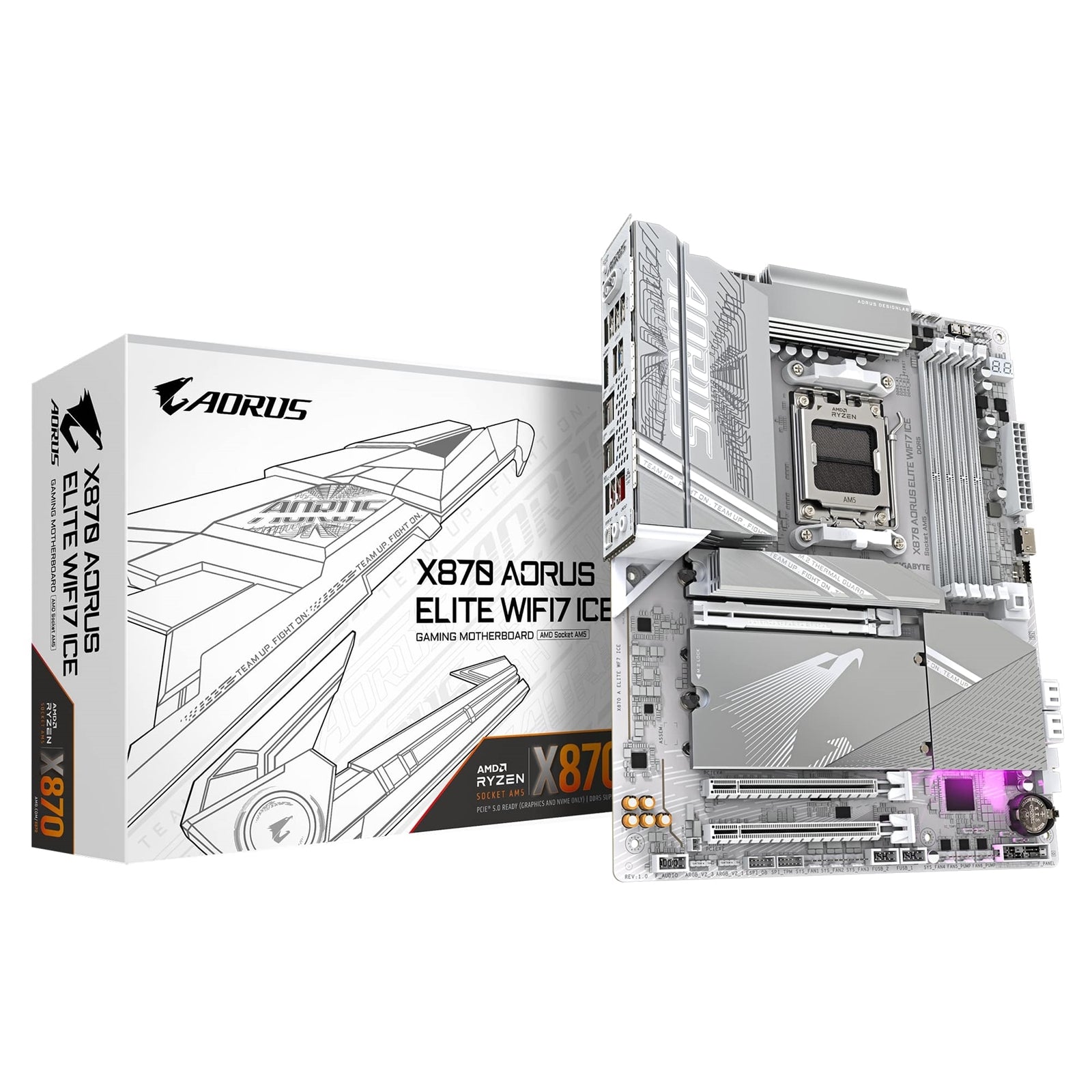 Gigabyte X870 AORUS ELITE WIFI7 ICE ATX Motherboard - image 1 - Target MBGIG-X870AEW7I