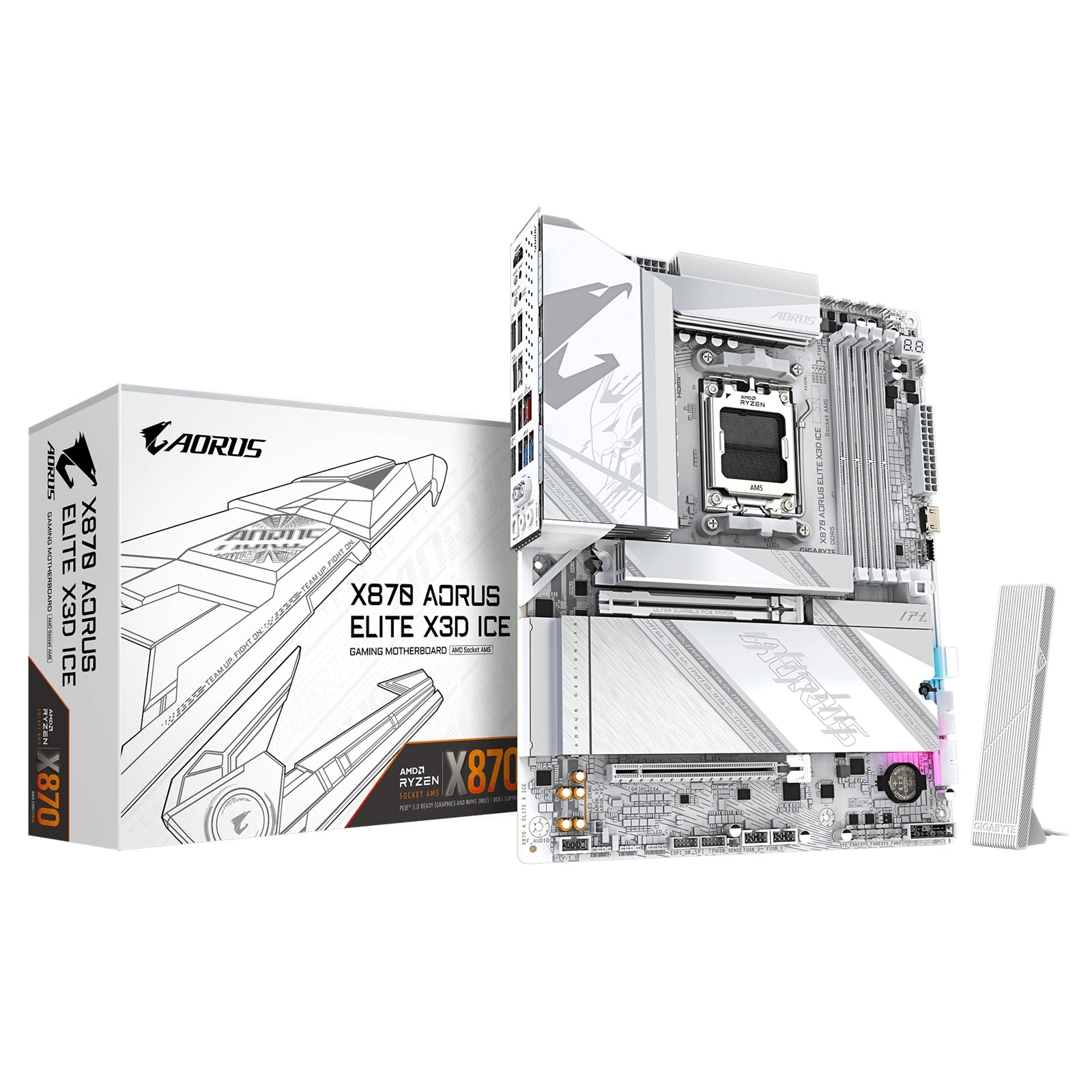 Gigabyte X870 AORUS ELITE X3D ICE ATX Motherboard - image 1 - Target MBGIG-X870AEX3DI