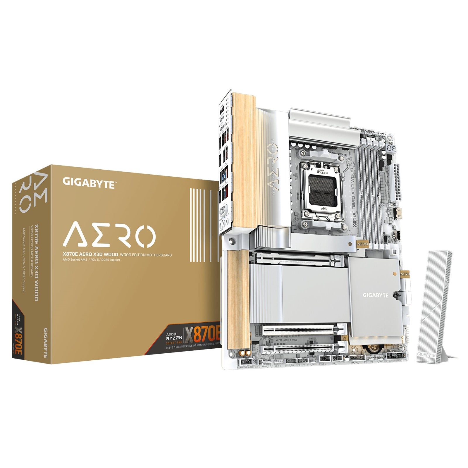 Gigabyte X870E AERO X3D WOOD ATX Motherboard - image 1 - Target MBGIG-X870AX3DWD