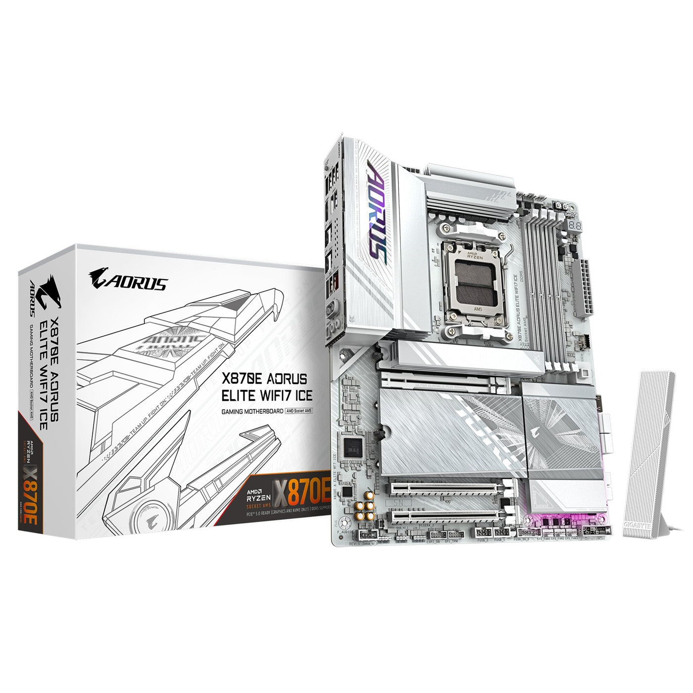 Gigabyte X870E AORUS ELITE WIFI7 ICE ATX Motherboard - image 1 - Target MBGIG-X870EAEW7I