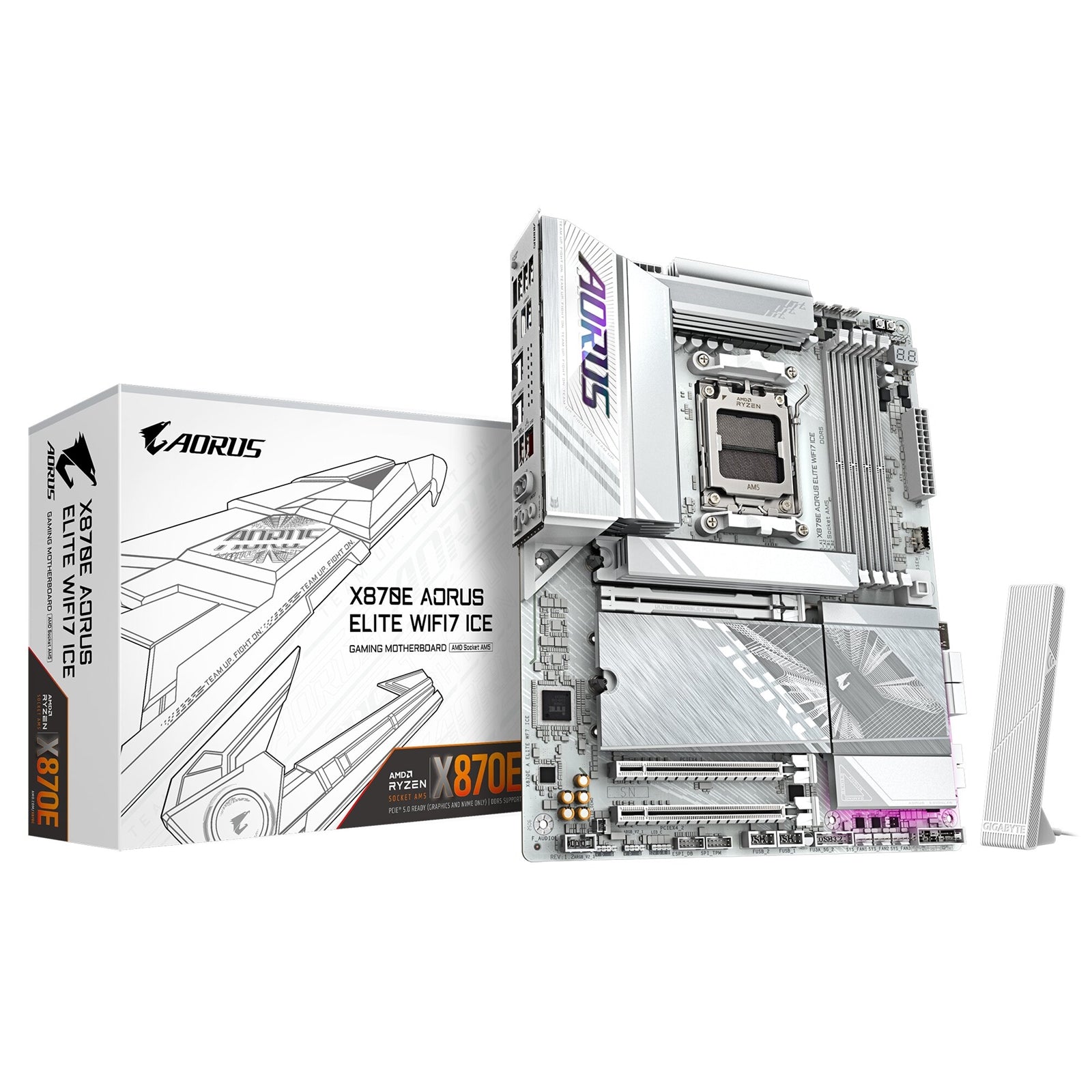Gigabyte X870E AORUS ELITE WIFI7 ICE ATX Motherboard - image 1 - Target MBGIG-X870EAEW7I