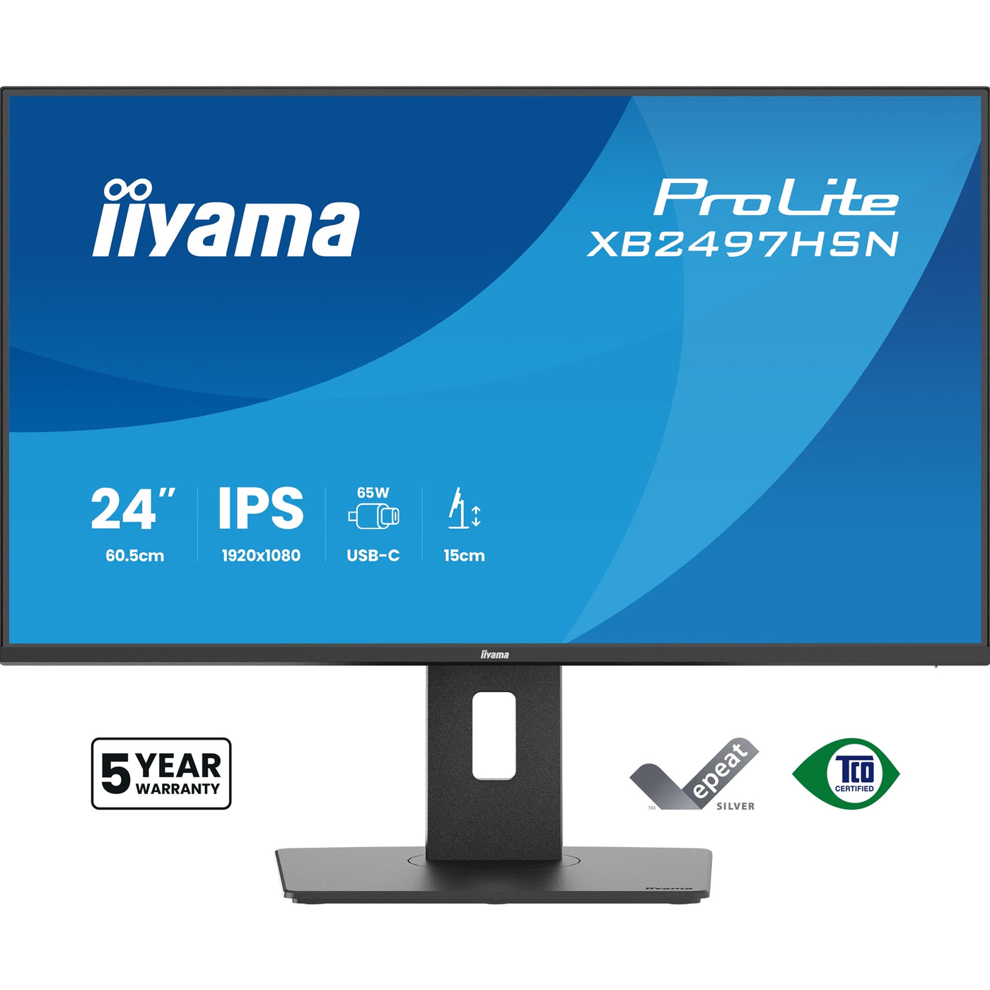 Iiyama XB2497HSN-B1 24" IPS LCD USB-C Dock Display with 65W Charging - image 1 - Target MOIIY-XB2497HSNB
