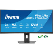 Iiyama ProLite Curved Monitor XCB3497WQSNP-B1 34" VA Ultra-Wide Screen with KVM Switch - image 1 - Target MOIIY-XCB3497WQ