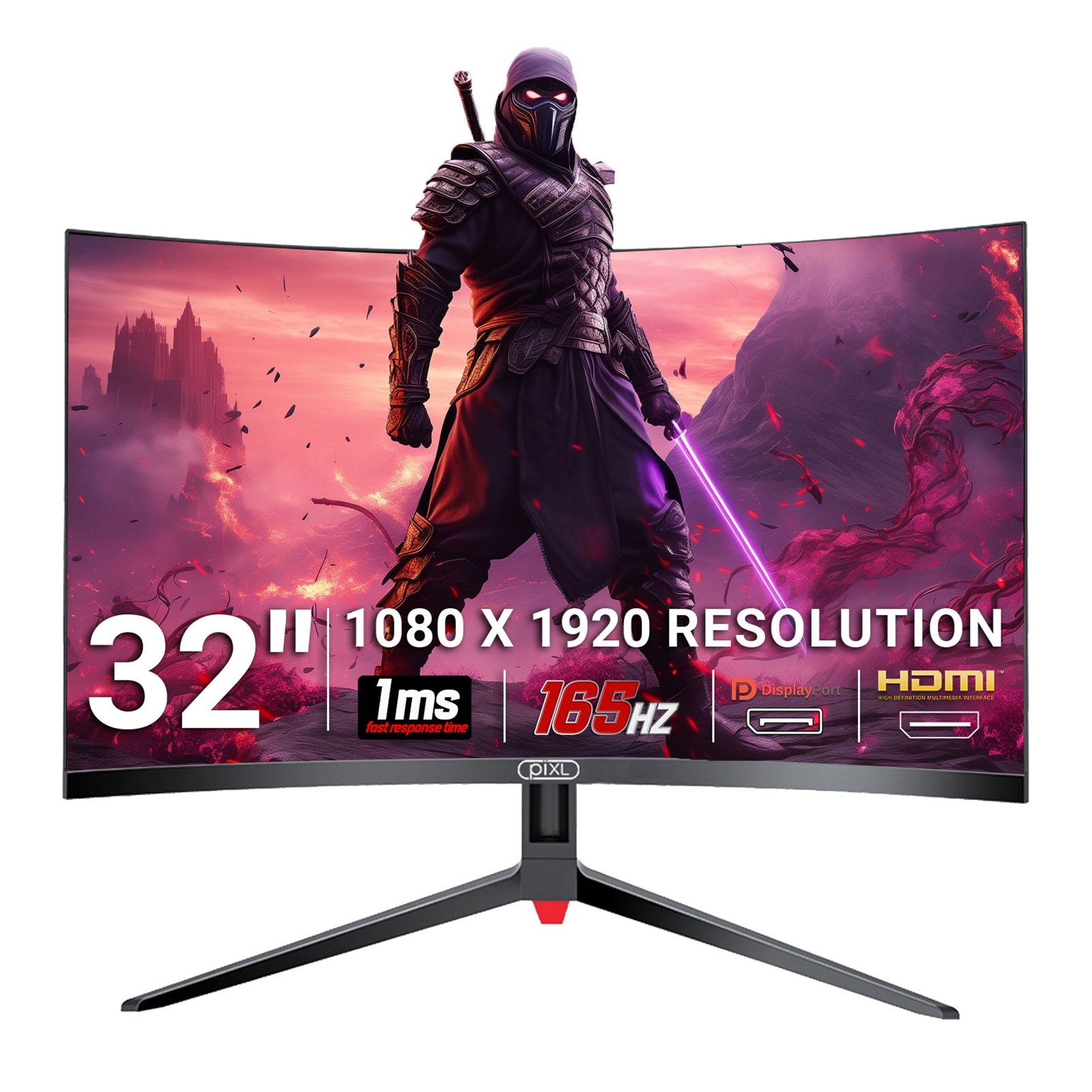 Pixl CM32GF5 32 Inch 165Hz HDR Full HD Curved Gaming Monitor with AMD FreeSync & Nvidia G-Sync - image 1 - Target MOPIX-CM32GF5