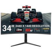 Pixl CM34C7 34 Inch 165Hz UWQHD Quad HD Ultrawide Curved Gaming Monitor - image 1 - Target MOPIX-CM34C7