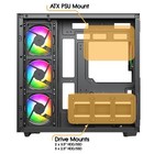 Vida Edge ATX Cube RGB Case — Glass Panels, 4× ARGB, BTF Compatible (Black)