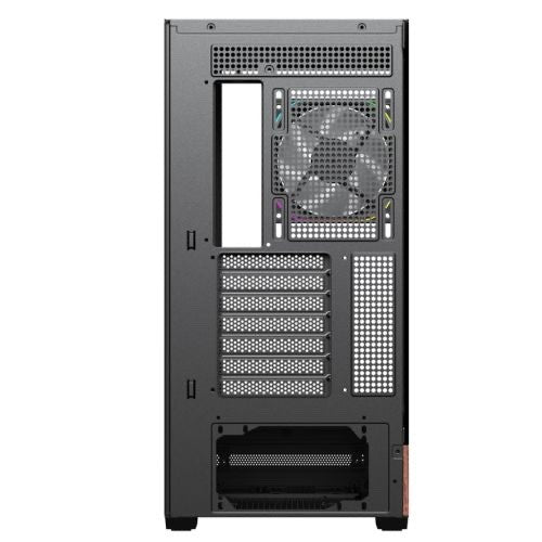 Vida Elegance Walnut ATX PC Case — Tempered Glass, 4× ARGB, USB-C, BTF-Compatible