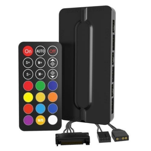Vida Edge ATX Cube RGB Case — Glass Panels, 4× ARGB, BTF Compatible (Black)